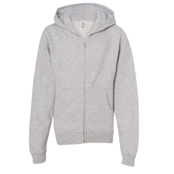 Youth Midweight Full-Zip Hooded Sweatshirt Thumbnail