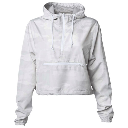 Women's Lightweight Quarter-Zip Pullover Crop Windbreaker Thumbnail
